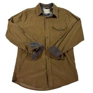 Original Weatherproof Vintage Men's Size Small Brown Shirt 100% Cotton Corduroy